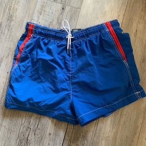 Retro swim trunks